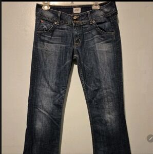 Hudson Ladies Made in USA Dark Wash Union Jack Stretch Denim Jeans Woman's 30